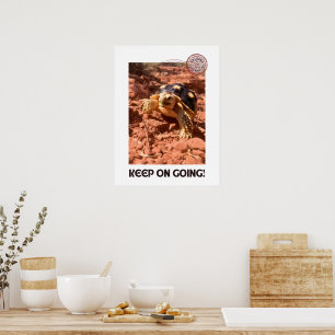 Blijf doorgaan Inspirerend coddiwompling Turtle Poster