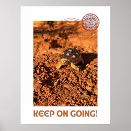 Blijf doorgaan Motivatie coddiwompling schildpad Poster
