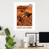 Blijf doorgaan Motivatie coddiwompling schildpad Poster (Thuiskantoor)