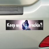Blijf doorgaan, rockin. bumpersticker (Op auto)