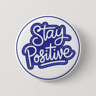 Blijf Doorgaan Zwart en Wit Motivatie Ronde Button 5,7 Cm