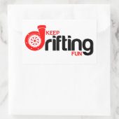 Blijf drijven rechthoekige sticker (Tas)