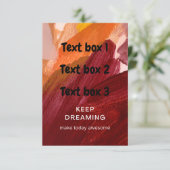 Blijf dromen test kaart (Staand voorkant)