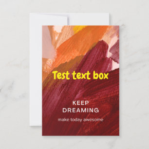 Blijf dromen Uitnodiging voor de test