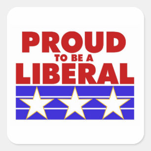 BLIJF EEN LIBERALE vierkante sticker. Sticker