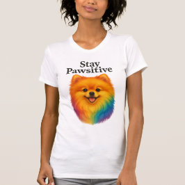 Blijf een passieve regenbooghond t-shirt
