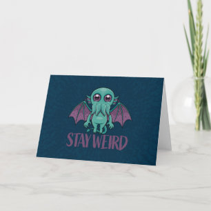 Blijf een rare Cute Cthulhu Monster Kaart