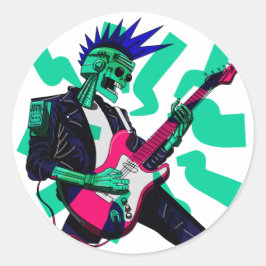 Blijf elektrisch ronde sticker