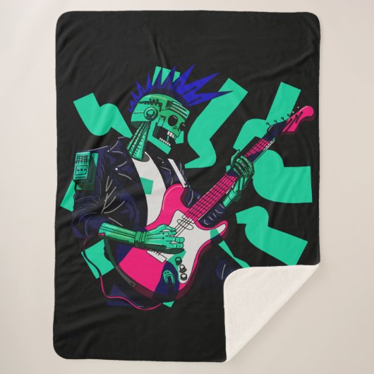 Blijf elektrisch sherpa deken (Voorkant)