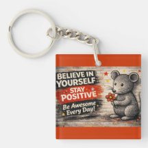 Blijf Elke Dag Geweldig Sleutelhanger