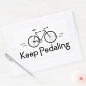 Blijf fietsen rechthoekige sticker (Envelop)
