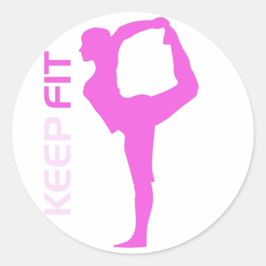 Blijf fit rond de Sticker (Voorkant)