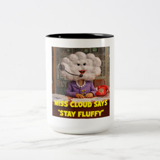 Blijf Fluffy met Juffrouw Cloud Tweekleurige Koffiemok