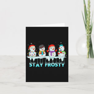 Blijf Frosty Fun Christmas Cool Sneeuwman Vrouwen Kaart