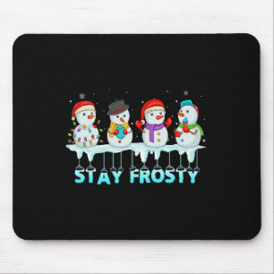 Blijf Frosty Fun Christmas Cool Sneeuwman Vrouwen Muismat