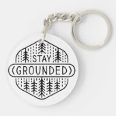 Blijf geaard mindfulness praktijk aarding sleutelhanger (Achterkant)