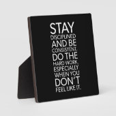 Blijf gedisciplineerd en consistent - Gym, Hustle Fotoplaat (Voorkant)
