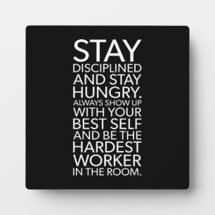 Blijf gedisciplineerd en honger - Gym, Hustle, Suc Fotoplaat