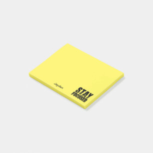 Blijf Gefocust Motiverende Zin met Typografie Post-it® Notes