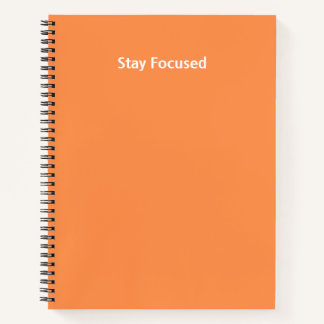 “Blijf gefocust” Oranje Student Planner Journaal Notitieboek