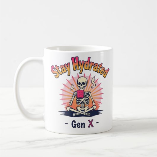 Blijf gehydrateerd Gen X Mok (Links)