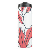 Blijf gehydrateerd met floral design fles! thermosbeker (Voorkant)