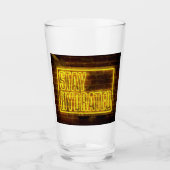 Blijf gehydrateerd Neon Yellow Sign Glas (Voorkant)