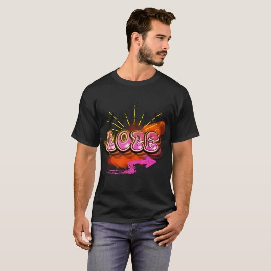 Blijf geïnspireerd Graffiti HOPE Graphic T-shirt (Voorkant volledig)