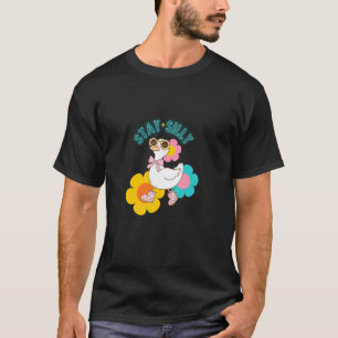 Blijf Gek Licht Op Lente Groovy Gans Positiviteit T-shirt