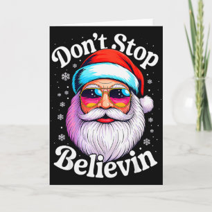 Blijf Gelooven Kerstman Grappige Kerst Pjs Grappig Kaart