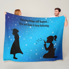 Blijf geloven dat Starry Sky Young Girls Wishing Fleece Deken