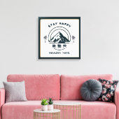 Blijf gelukkig, Boulder Hard .. canvas Afdruk (Insitu (Woonkamer))