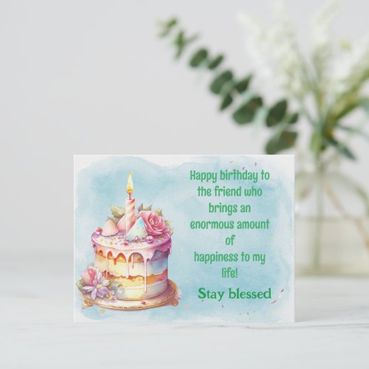 Blijf gezegend briefkaart (Staand voorkant)