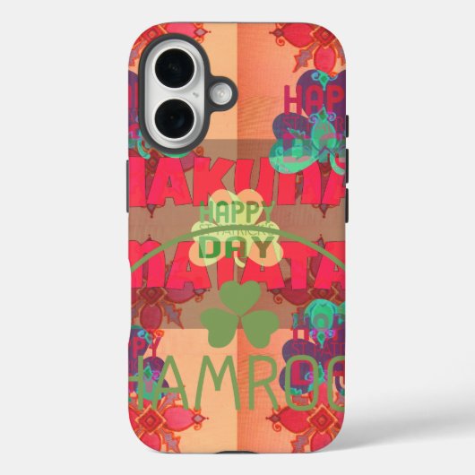 Blijf gezegend Happy St Patrick's Day Hakuna Matat Case-Mate iPhone Case (Achterkant)