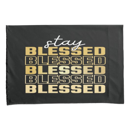 Blijf gezegend Kussenslopen (Voorkant-Rechts)