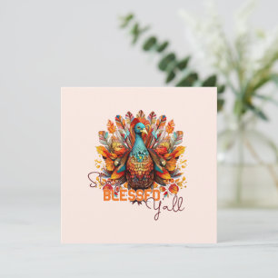 Blijf gezegend met kleurrijke kalkoen