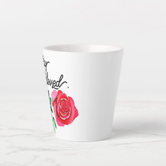 Blijf gezegende koffie-mok latte mok (Voorkant)