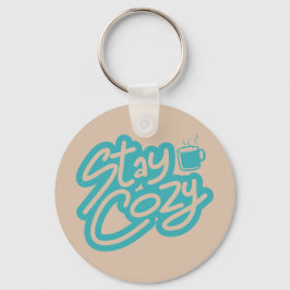 Blijf Gezellig Herfst Winter Quote Sleutelhanger