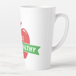 Blijf gezond rode Apple Latte Mok