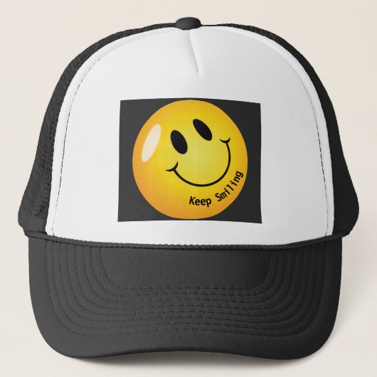 Blijf glimlachen Emoji Mooie Elegant Knap-Pet Trucker Pet (Voorkant)