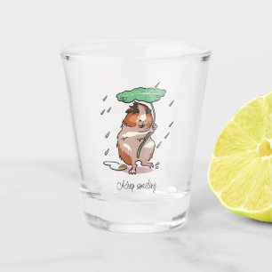 Blijf glimlachen Happy Guinea Pig Genieten van de Shot Glas