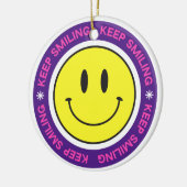 Blijf glimlachen keramisch ornament (Links)