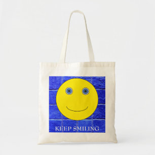 Blijf glimlachen tote bag