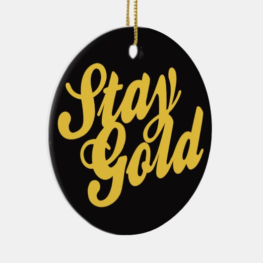 Blijf Gold - Buitenstaanders Keramisch Ornament (Rechts)