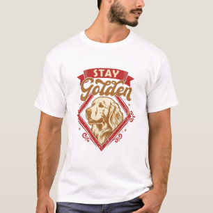 Blijf Golden Retriever Hond Rode Diamant_1 T-shirt