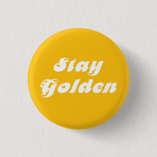 Blijf Golden Ronde Button 3,2 Cm
