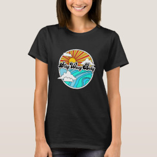Blijf golvend baby vintage retro hippies surfer 60 t-shirt