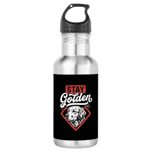 Blijf Goud Goud Retriever Retro Hond Waterfles