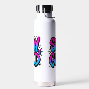 BLIJF GOUD Graffiti Neon Waterfles