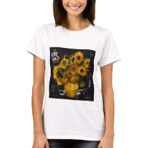 Blijf Goud Zonnebloemen T-Shirt | Van Gogh Streetw
